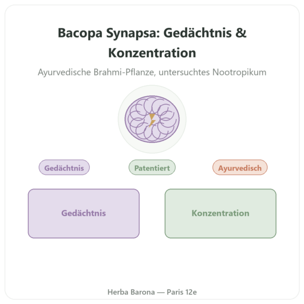 Bacopa mit Synapsa 320 mg – 60 Kapseln – Doctor's Best Vorstellung Paris Herba Barona