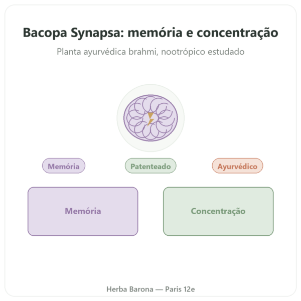 Bacopa Synapsa 320 mg – 60 Cápsulas – Doctor's Best – Comprar apresentação Paris Herba Barona