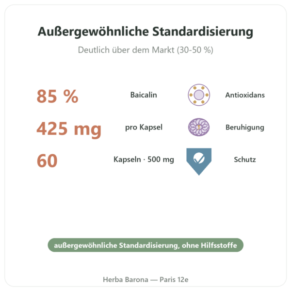 Baikal-Helmkraut Scutellaria baicalensis – Dynveo – 60 Kapseln Vorteile und Fakten Paris Herba Barona