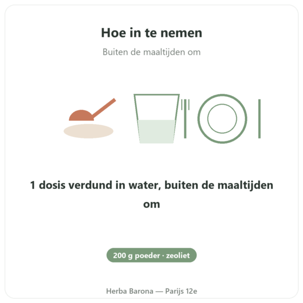 Basic Detox Plus POEDER – Panacéo – 200g Ecoidees gebruiksaanwijzing en dosering Paris Herba Barona