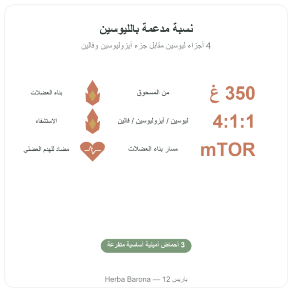BCAA 4:1:1 مسحوق 350 غ – Nutrimuscle الفوائد والمعطيات الرئيسية Paris Herba Barona