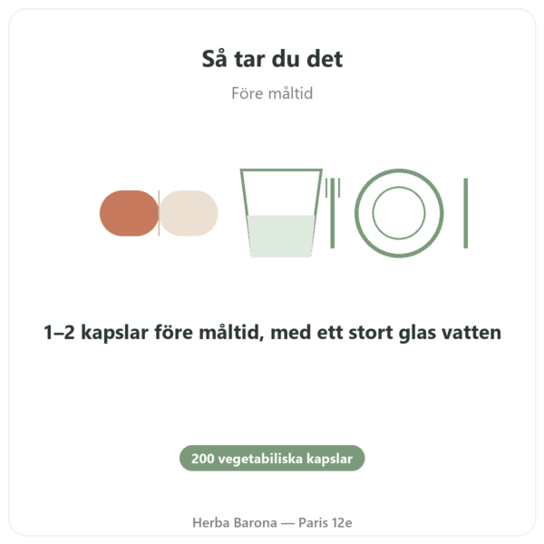 Äppelcidervinäger – Be-Life – 200 kapslar användning och dosering Paris Herba Barona