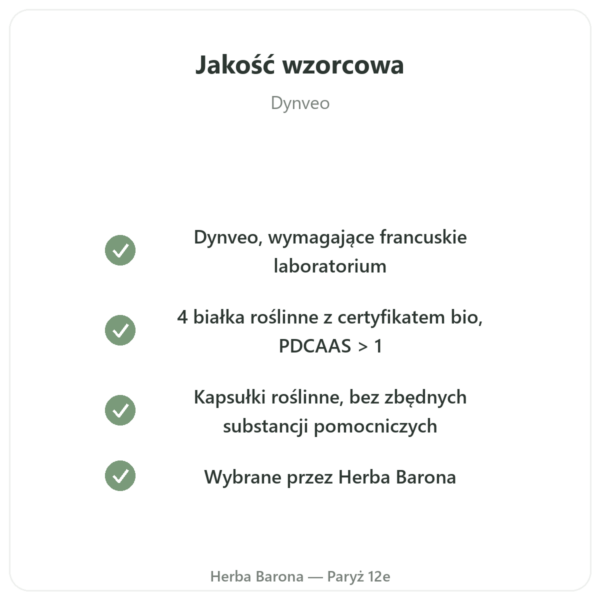 Białko roślinne bio – Dynveo – 1 kg jakość Paris Herba Barona
