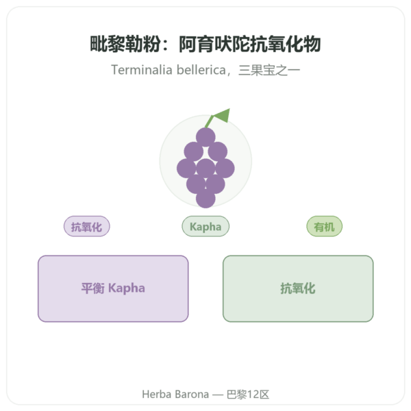 Bibhitaki 有机毗黎勒粉末袋装 150克 - Ayur-vana 产品展示 Paris Herba Barona