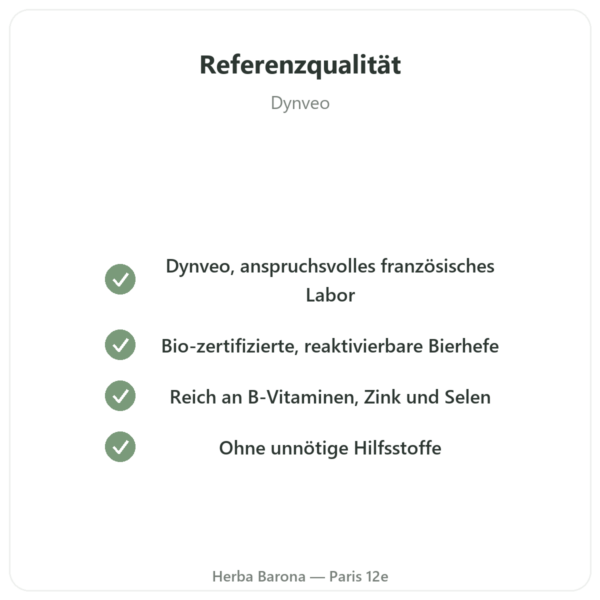 Bio-Bierhefe – Dynveo – 550 mg – 120 Kapseln Qualität Paris Herba Barona