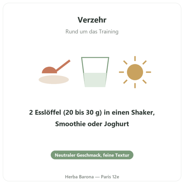 Bio-Erbsenprotein-Pulver – 500 g Anwendung und Dosierung Paris Herba Barona