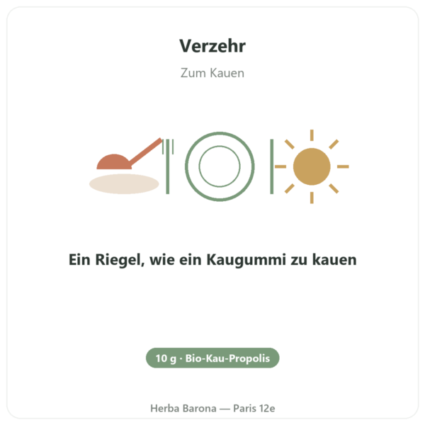 Reine Bio-Kaupropolis in Riegelform – Propolia Anwendung und Dosierung Paris Herba Barona