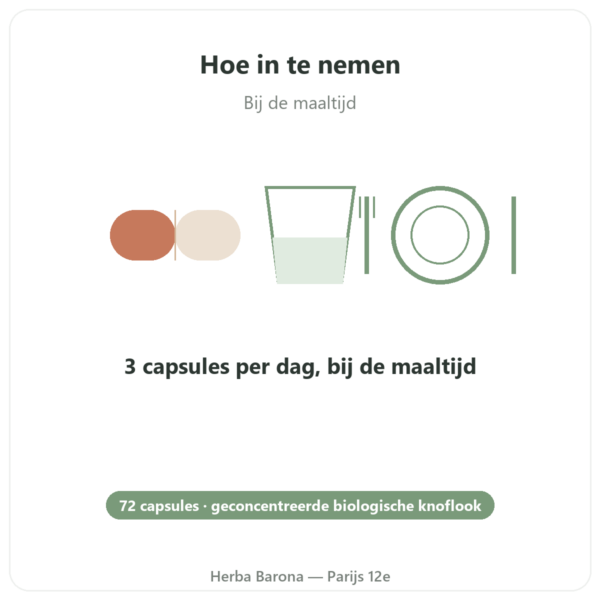 Bio Knoflook Geconcentreerd Revit'Ail – 72 capsules – Vecteur Santé gebruiksaanwijzing en dosering Paris Herba Barona