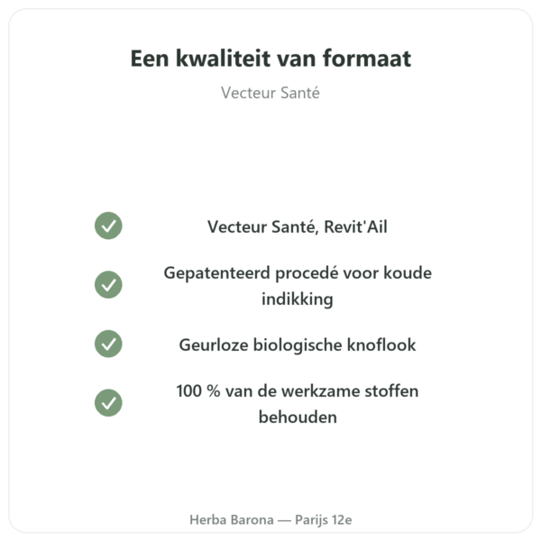 Bio Knoflook Geconcentreerd Revit'Ail – 72 capsules – Vecteur Santé kwaliteit Paris Herba Barona