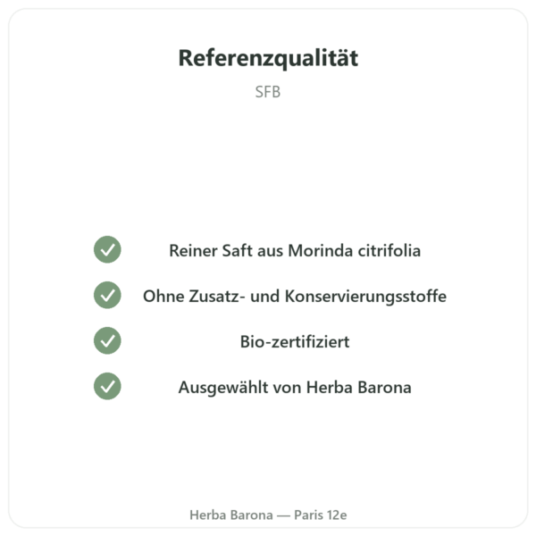 Bio-Noni-Saft aus Hawaii – SFB – 500 ml Qualität Paris Herba Barona
