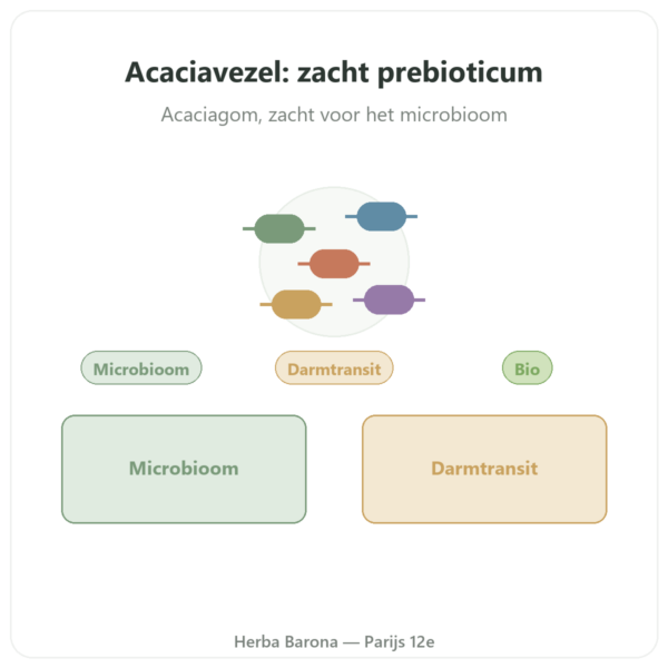 Biologische Acaciavezel Dynveo Poeder 200 g presentatie Paris Herba Barona