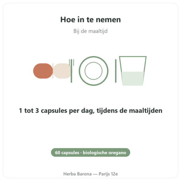 Biologische Oregano – Be-Life – 60 capsules gebruiksaanwijzing en dosering Paris Herba Barona