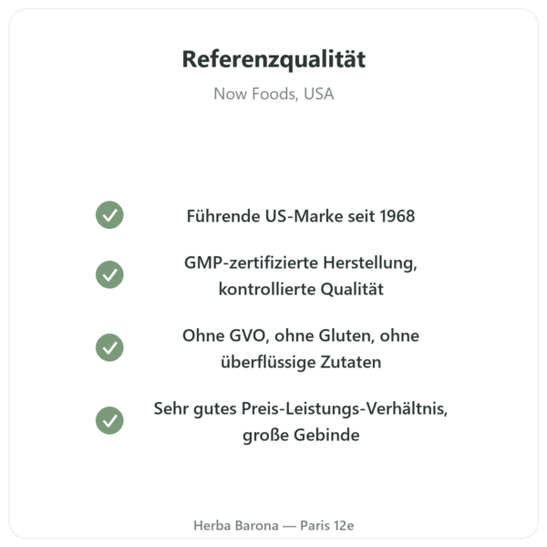 Biotin 10.000 mcg (10 mg) – Now Foods – 120 Kapseln Qualität Paris Herba Barona