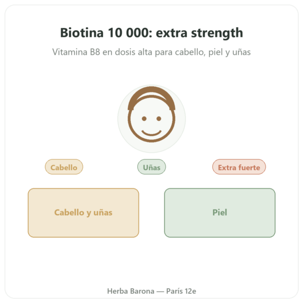 Biotina 10.000 mcg (10 mg) – NOW Foods – 120 Cápsulas presentación Paris Herba Barona