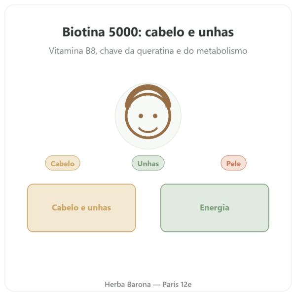 Biotina 5000 mcg – 120 Cápsulas – NOW Foods – Comprar apresentação Paris Herba Barona