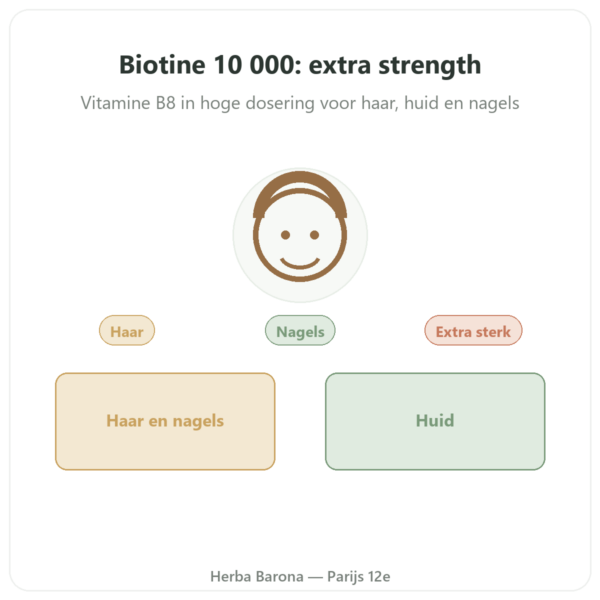 Biotine – 10.000 mcg (10 mg) – Now Foods – 120 capsules presentatie Paris Herba Barona