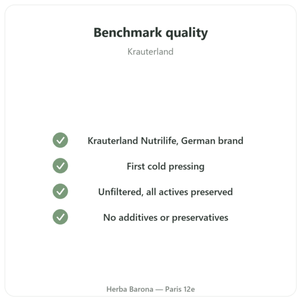 Unfiltered Black Cumin (Nigella) Seed Oil 1L - Krauterland quality Paris Herba Barona