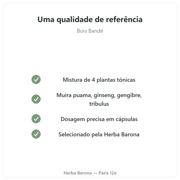 Bois Bandé – 75 Cápsulas – Afrodisíaco Natural qualidade Paris Herba Barona