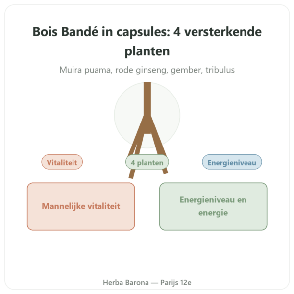 Bois Bandé – 75 capsules – Snelwerkend Afrodisiacum presentatie Paris Herba Barona