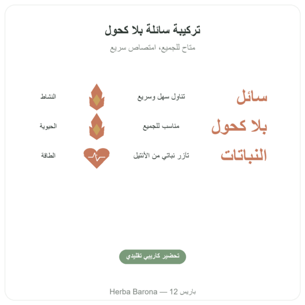 بوا باندي السائل بدون كحول الفوائد والمعطيات الرئيسية Paris Herba Barona