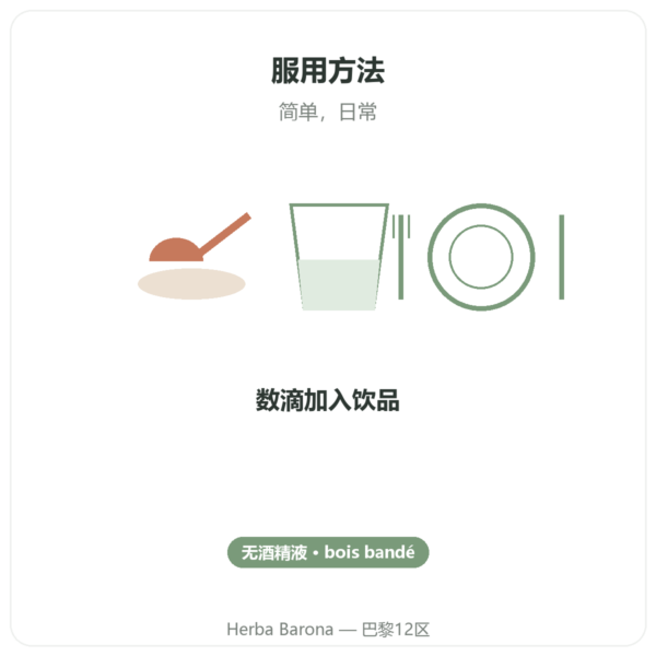 无酒精液体 Bois Bandé 催情草本 – 购买 使用方法与建议剂量 Paris Herba Barona
