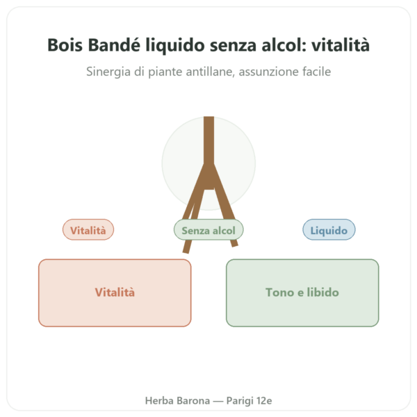 Bois Bandé Liquido Senza Alcol Afrodisiaco presentazione Paris Herba Barona