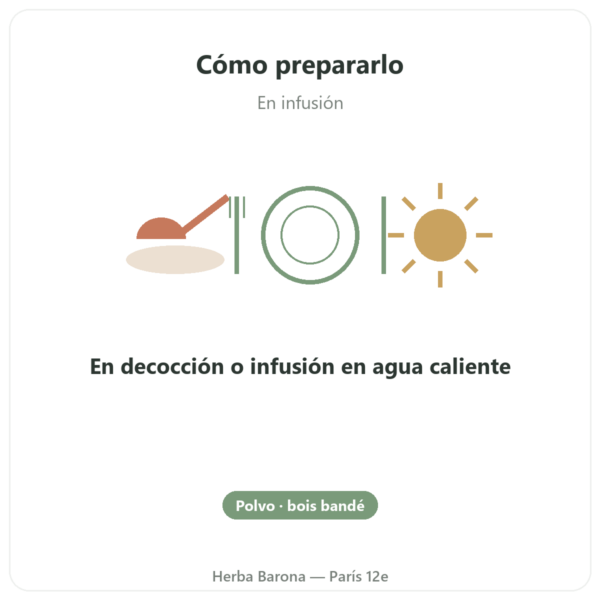 Bois Bandé en Polvo – Afrodisíaco para Hombre modo de empleo y dosis Paris Herba Barona