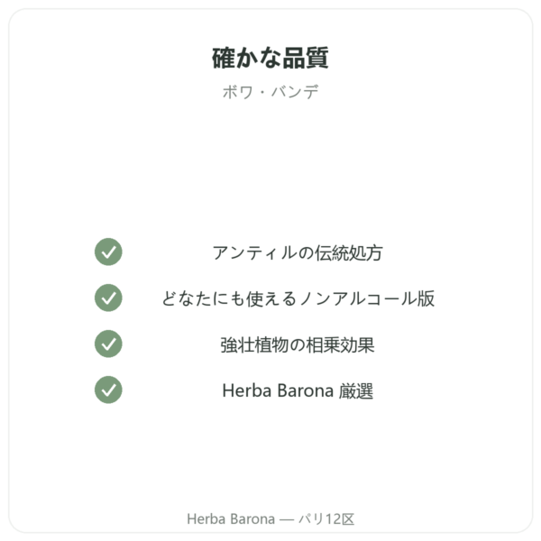 Bois Bandé リキッド ノンアルコール(ボワ・バンデ) quality Paris Herba Barona