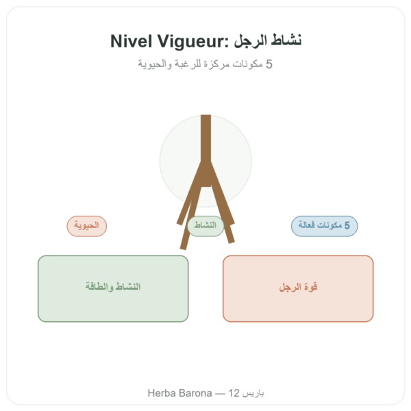 Nivel Vigueur – Api-nature – 40 كبسولة عرض المنتج Paris Herba Barona