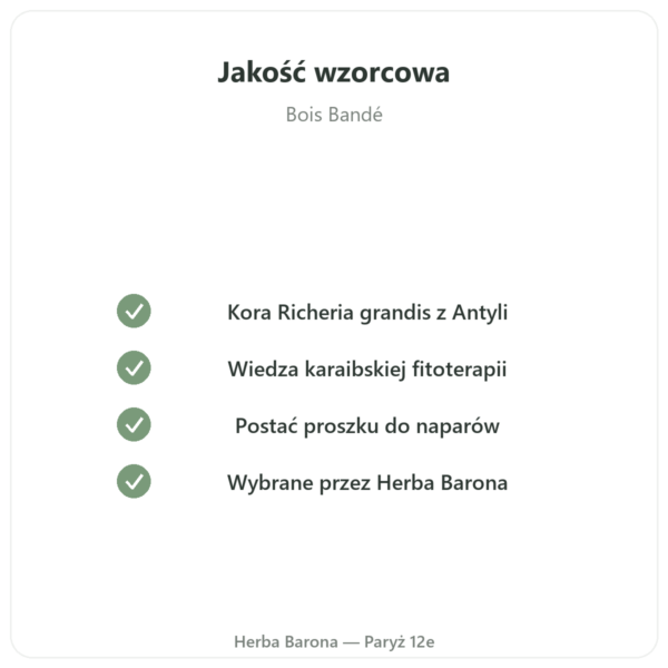 Bois Bandé w proszku – afrodyzjak dla mężczyzn jakość Paris Herba Barona