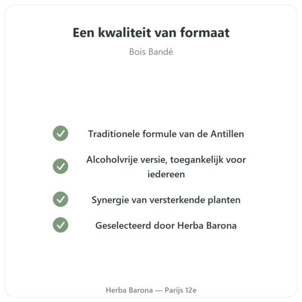 Bois Bande vloeibaar zonder alcohol kwaliteit Paris Herba Barona