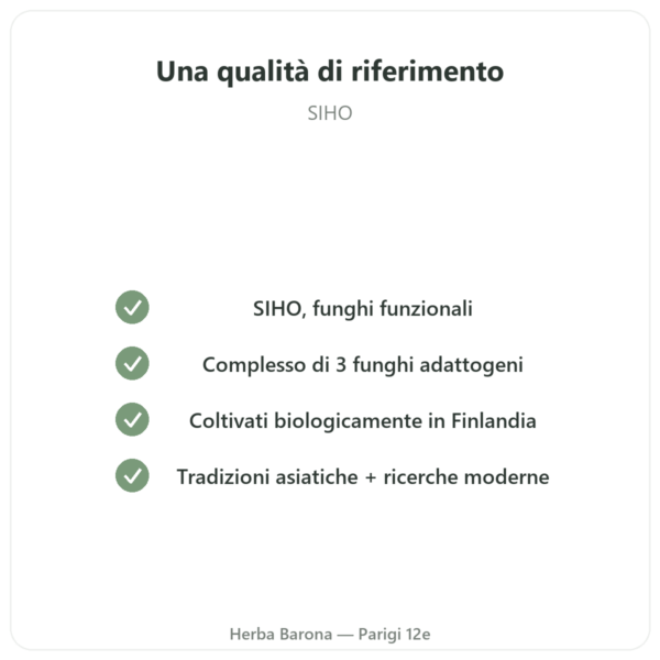 Boostalife Bio – SIHO 60 capsule (Reishi, Chaga, Hericium) qualità Paris Herba Barona
