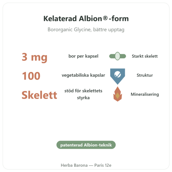 Bor 3mg 100 Vegetabiliska Kapslar Now Foods Albion Traacs fördelar och nyckelfakta Paris Herba Barona