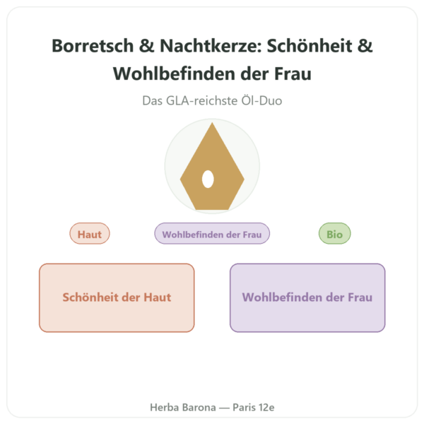 Borretsch-Nachtkerzenöl BIO – 90 Kapseln – Vecteur Santé Vorstellung Paris Herba Barona