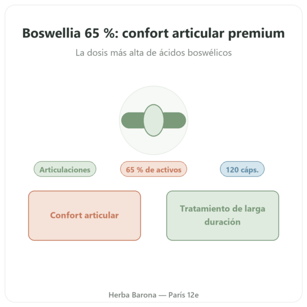 Boswellia Serrata 65% – Ayur-vana – 120 Cápsulas presentación Paris Herba Barona