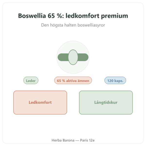 Boswellia serrata 65 % – Ayur-vana – 120 kapslar presentation Paris Herba Barona