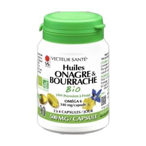 Bourrache Onagre BIO 90 capsules Vecteur Santé Paris Herba Barona