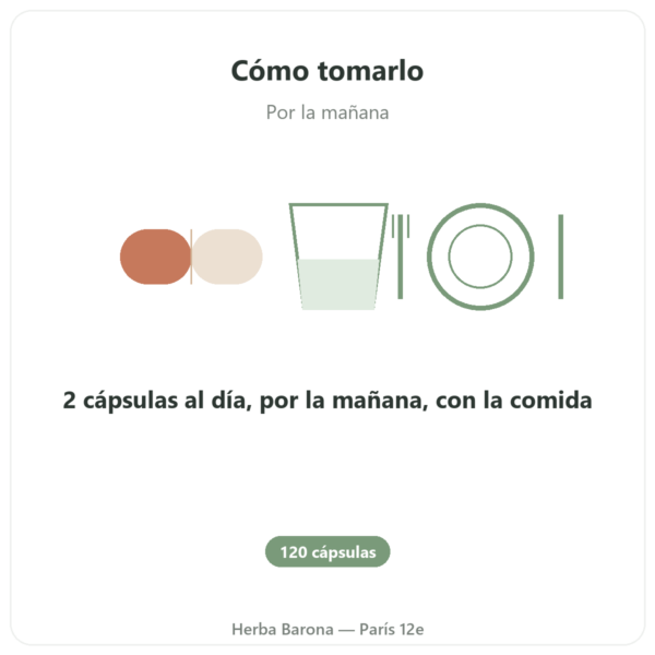 Brahmi (Bacopa Monnieri) – Ayur-vana – 120 Cápsulas modo de empleo y dosis Paris Herba Barona