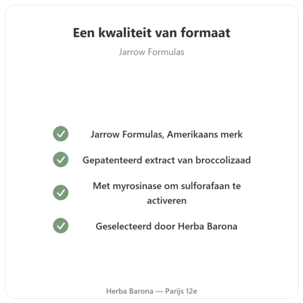 Broccomax Sulforafaan Extract Broccoli Jarrow Formulas – 120 capsules kwaliteit Paris Herba Barona