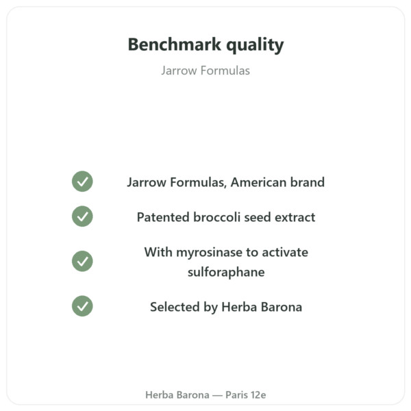 Broccomax Sulforaphane - Jarrow Formulas - 120 capsules quality Paris Herba Barona
