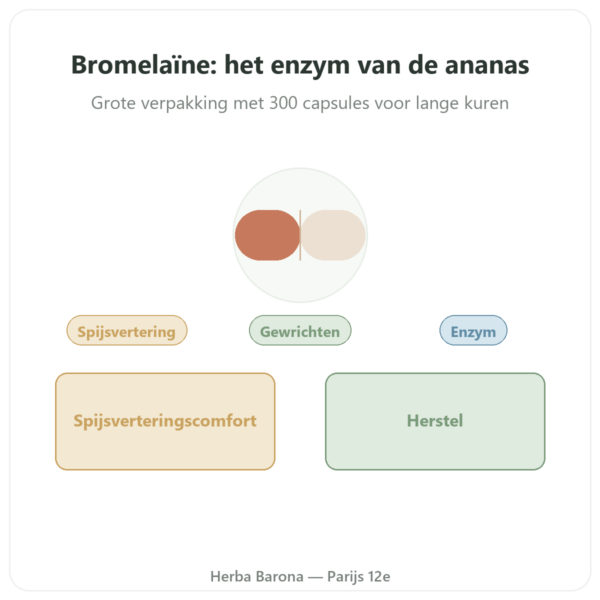 Bromelaïne Dynveo 300 capsules 500mg presentatie Paris Herba Barona