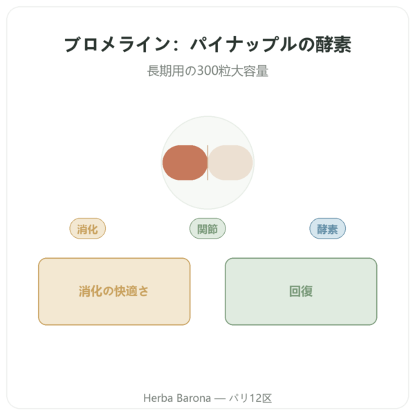 Dynveo ブロメライン 500mg 300カプセル presentation Paris Herba Barona