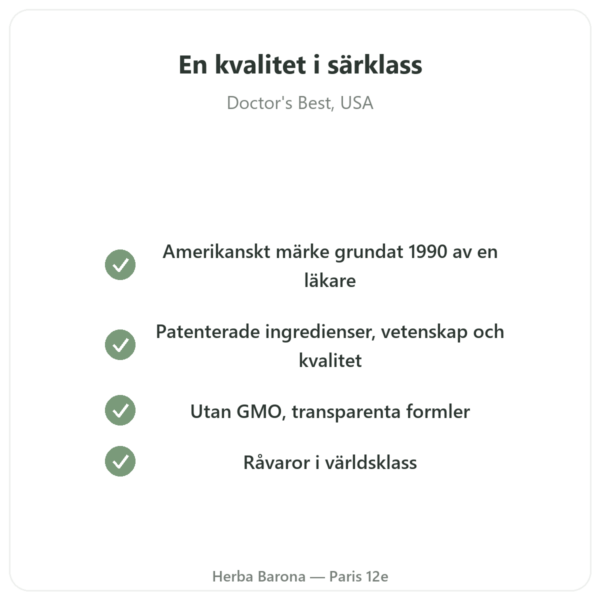 C-vitamin 1000mg Quali-C Doctor's Best 120 kapslar kvalitet Paris Herba Barona