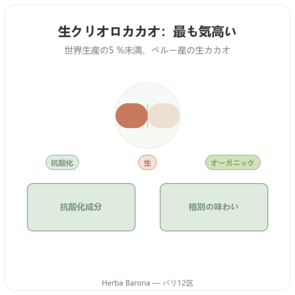 クリオロ 生カカオ 純パウダー オーガニック 250g Saldac presentation Paris Herba Barona