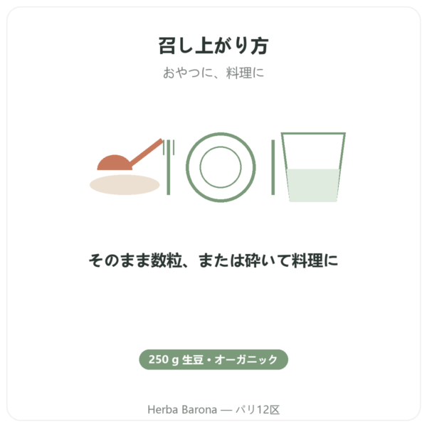 生カカオ豆 オーガニック クリオロ種 250 g – Saldac directions and dosage Paris Herba Barona