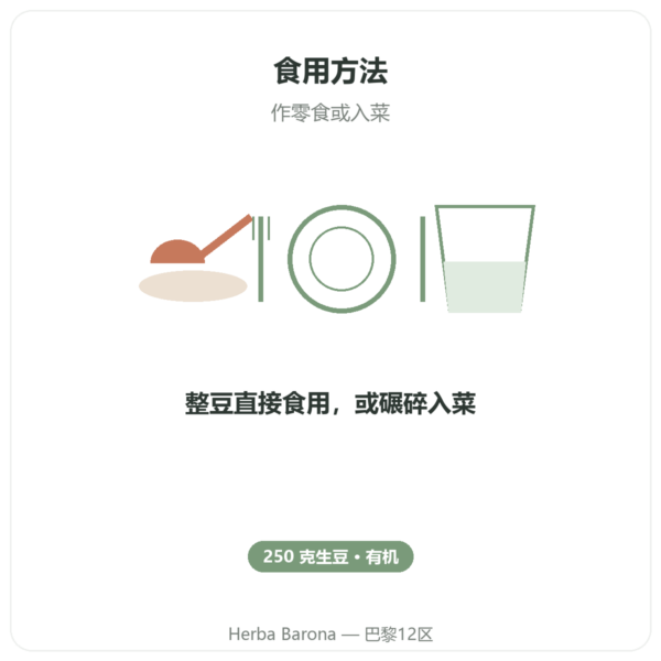 有机生可可豆 Criollo 品种 250 g – Saldac 使用方法与建议剂量 Paris Herba Barona