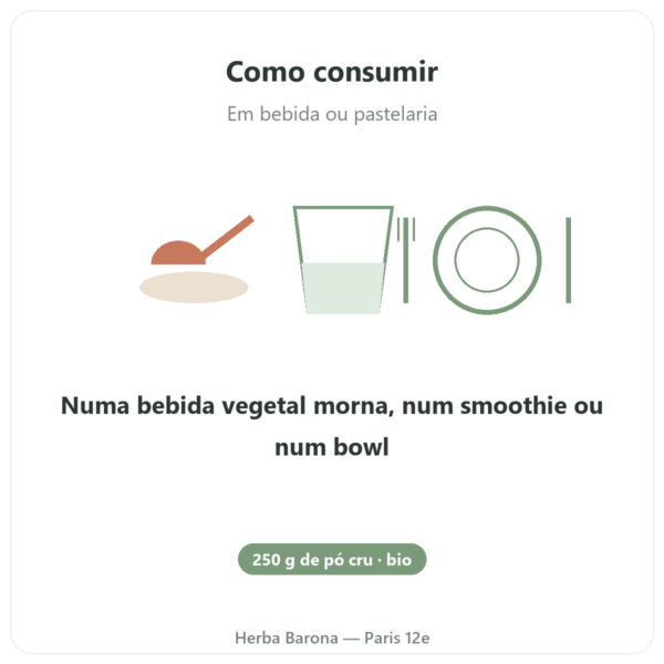 Cacau Criollo Cru Puro em Pó Bio – 250 g – Saldac modo de uso e dosagem Paris Herba Barona