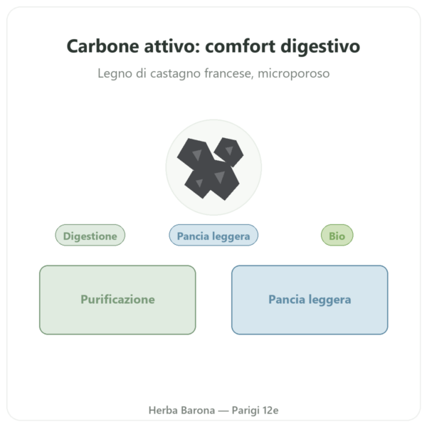 Carbone Attivo Vegetale BIO Micropori – 90 capsule – Dynveo presentazione Paris Herba Barona