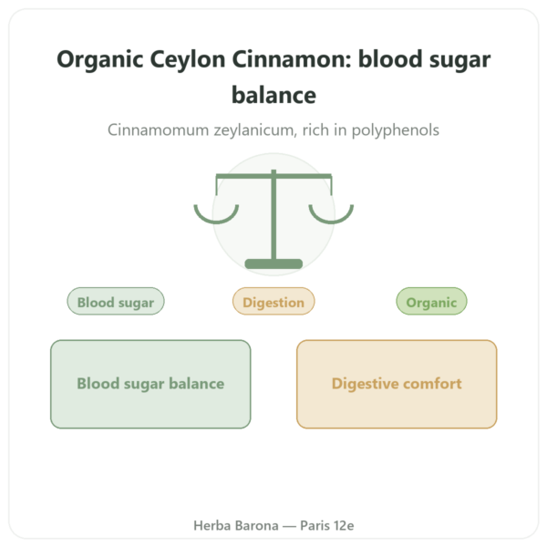 Ceylon Cinnamon Extract – Dynveo – 500mg / 60 Capsules presentation Paris Herba Barona