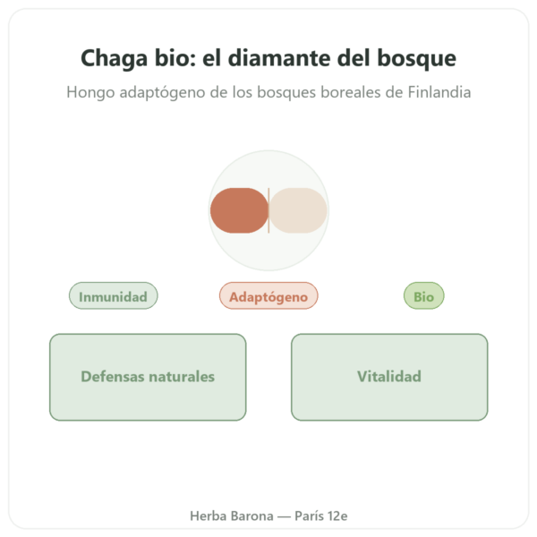 Chaga Bio – SIHO – 60 Cápsulas presentación Paris Herba Barona